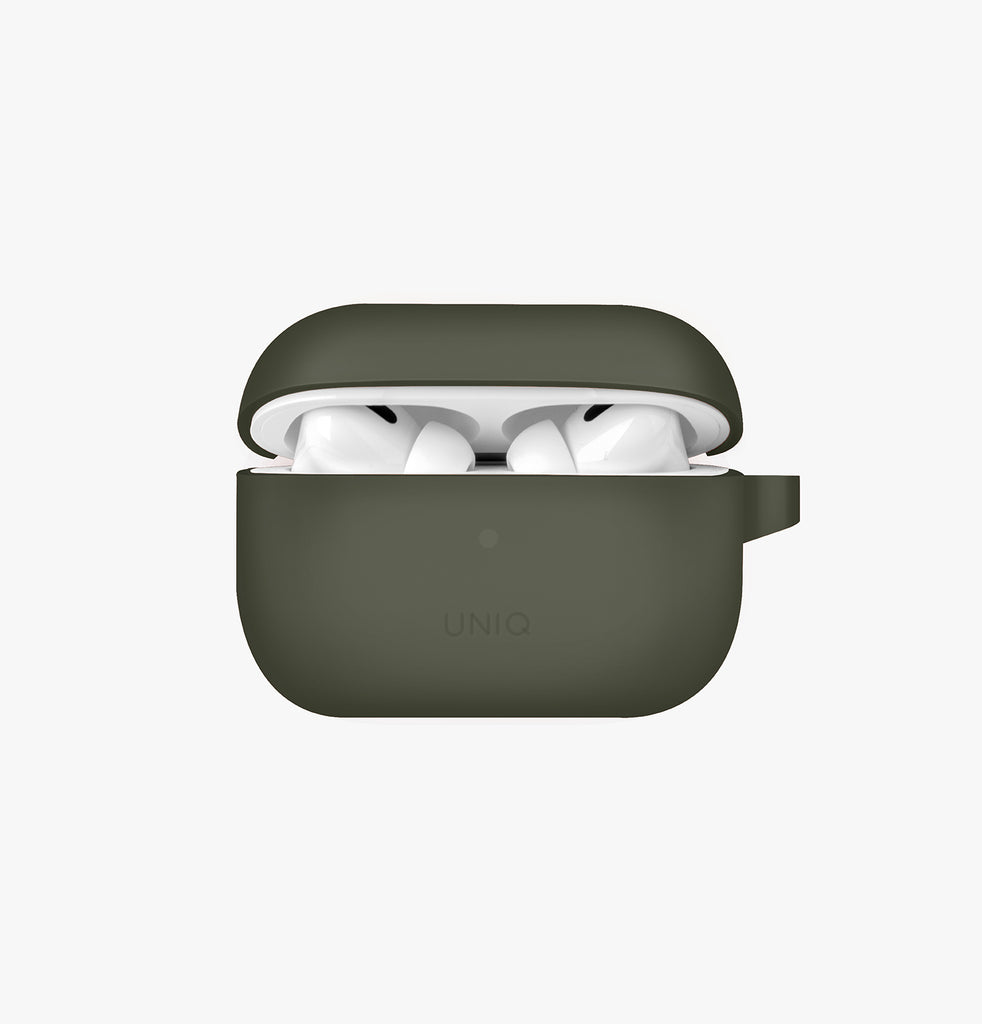 كفر سيليكون UNIQ Vencer مع علّاقة لـ AirPods Pro 2 – أخضر زيتي