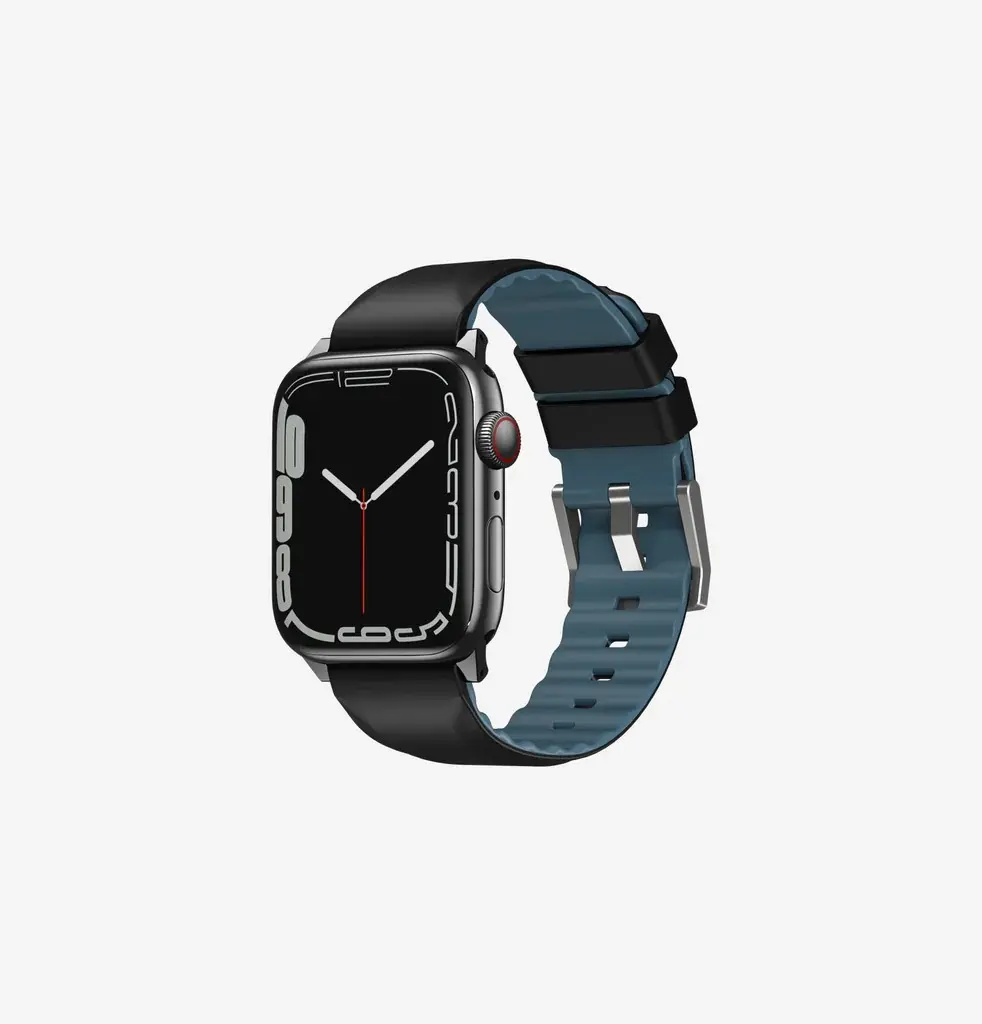 Uniq Linus Airosoft Silicone Strap For Apple Watch 41/40/38 mm - Midnight Black 