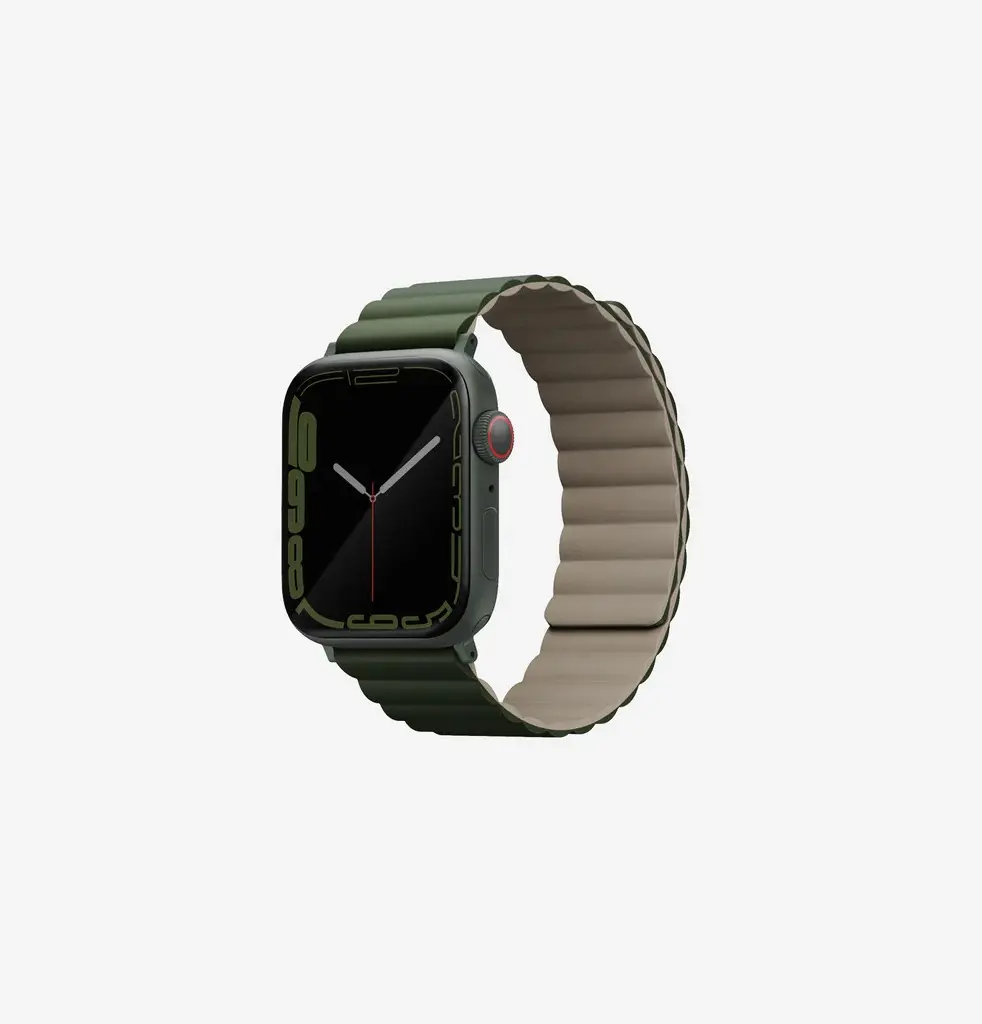 Uniq Revix Reversible Magnetic for Apple Watch Strap 38/40/41mm Pine (Green/Taupe) (e) 