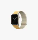 سير UNIQ Revix Premium Edition بوجهين لساعة Apple Watch 38/40/41 ملم – أصفر / عاجي