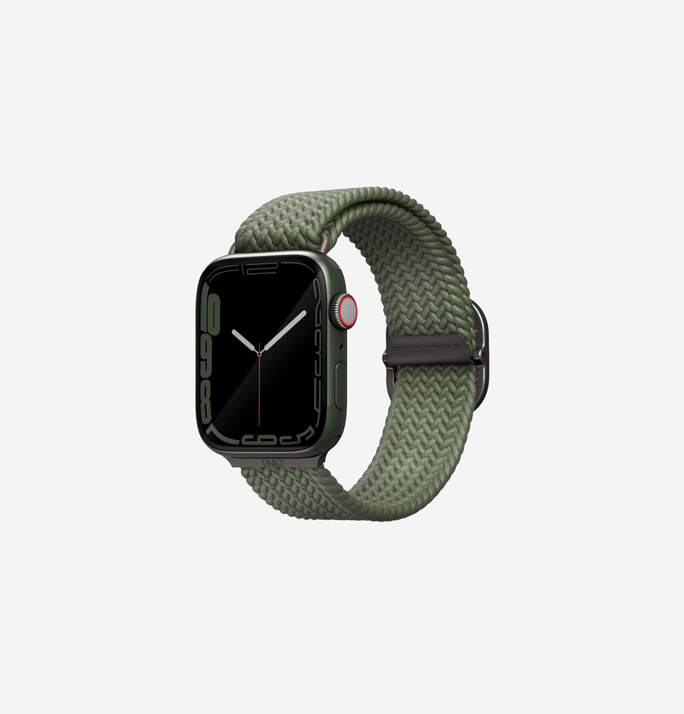 سير مضفور UNIQ Aspen لساعة Apple Watch 44 ملم – أخضر سروي