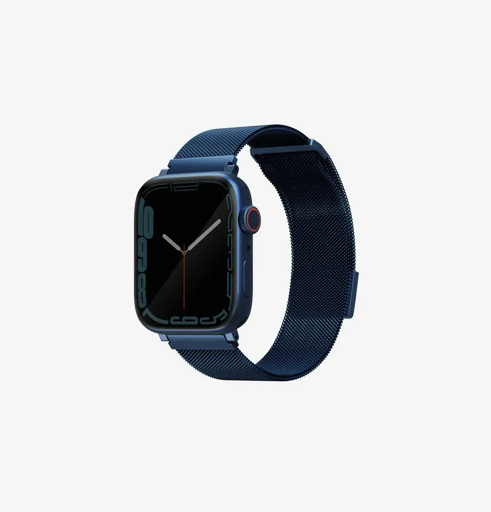 سير ستيل ميلانيز UNIQ Dante لساعة Apple Watch 42/44/45 ملم – أزرق كوبالت