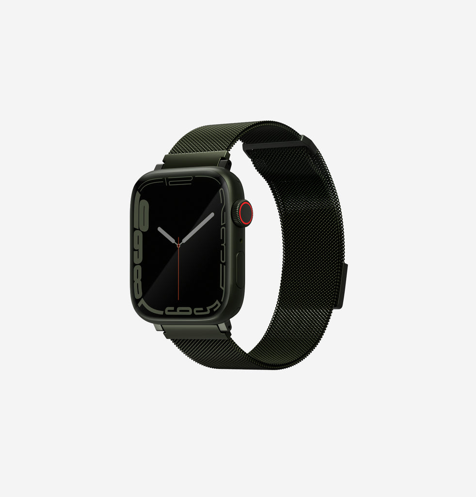 Uniq Dante Milanese Mesh Steel Strap for Apple Watch 42/44/45mm - Hunter Green 