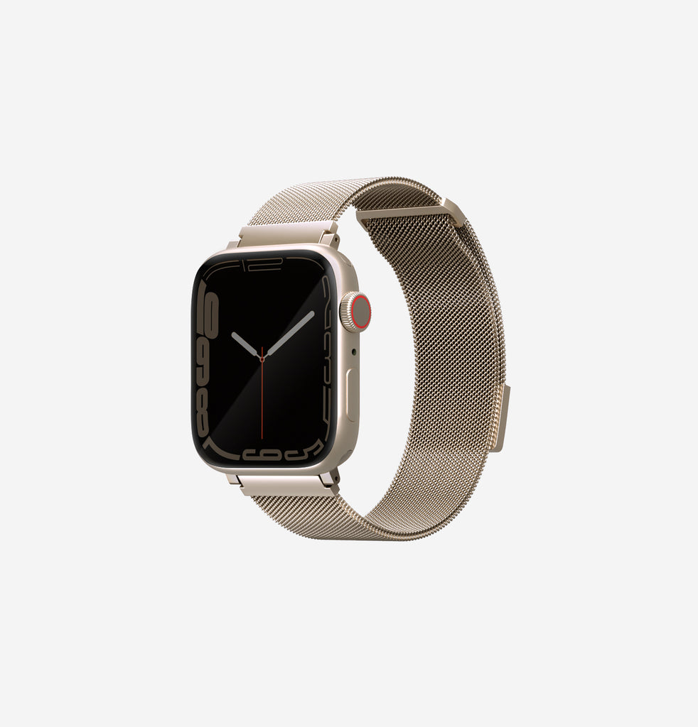 سير ستيل ميلانيز UNIQ Dante لساعة Apple Watch 42/44/45 ملم – Starlight