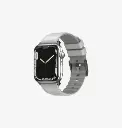 سير سيليكون UNIQ Linus AiroSoft لساعة Apple Watch 45/44/42 ملم – رمادي فاتح