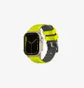 سير سيليكون UNIQ Linus AiroSoft لساعة Apple Watch 49/45/44/42 ملم – أخضر ليموني
