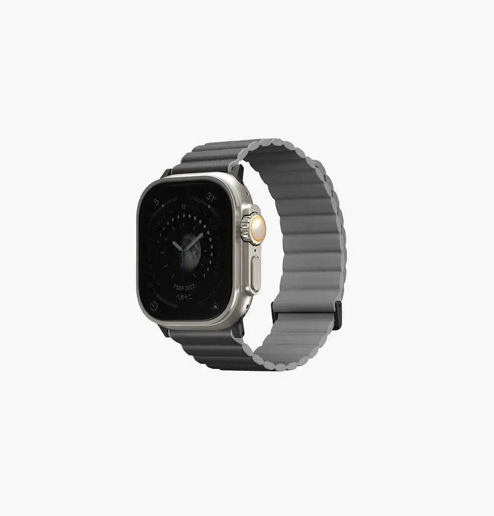 Uniq Revix Premium Edition Reverible Strap For Apple Watch 49/45/44/42mm - Charcoal Grey / Ash Grey