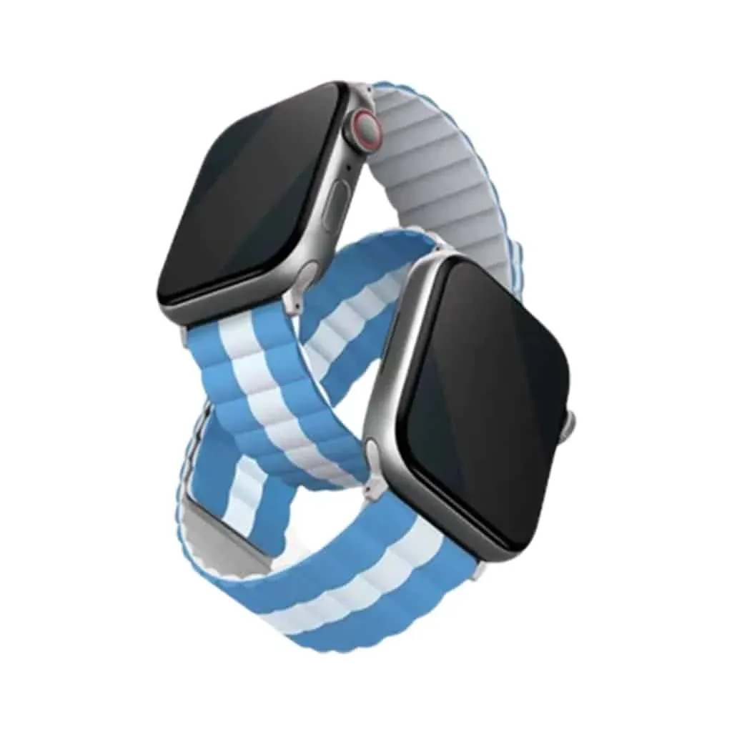 سير UNIQ Revix بوجهين إصدار كأس العالم لساعة Apple Watch 42/44/45 ملم – الأرجنتين (أبيض)