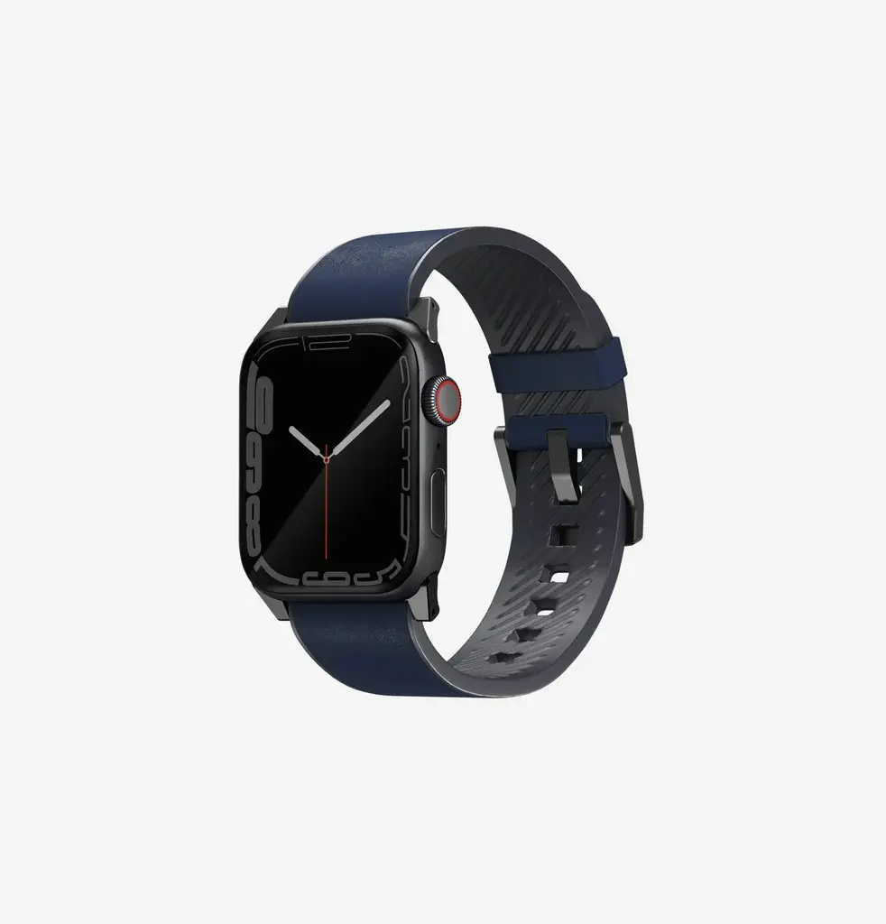 سير جلد UNIQ Straden لساعة Apple Watch 42/44/45 ملم – أزرق بروسي
