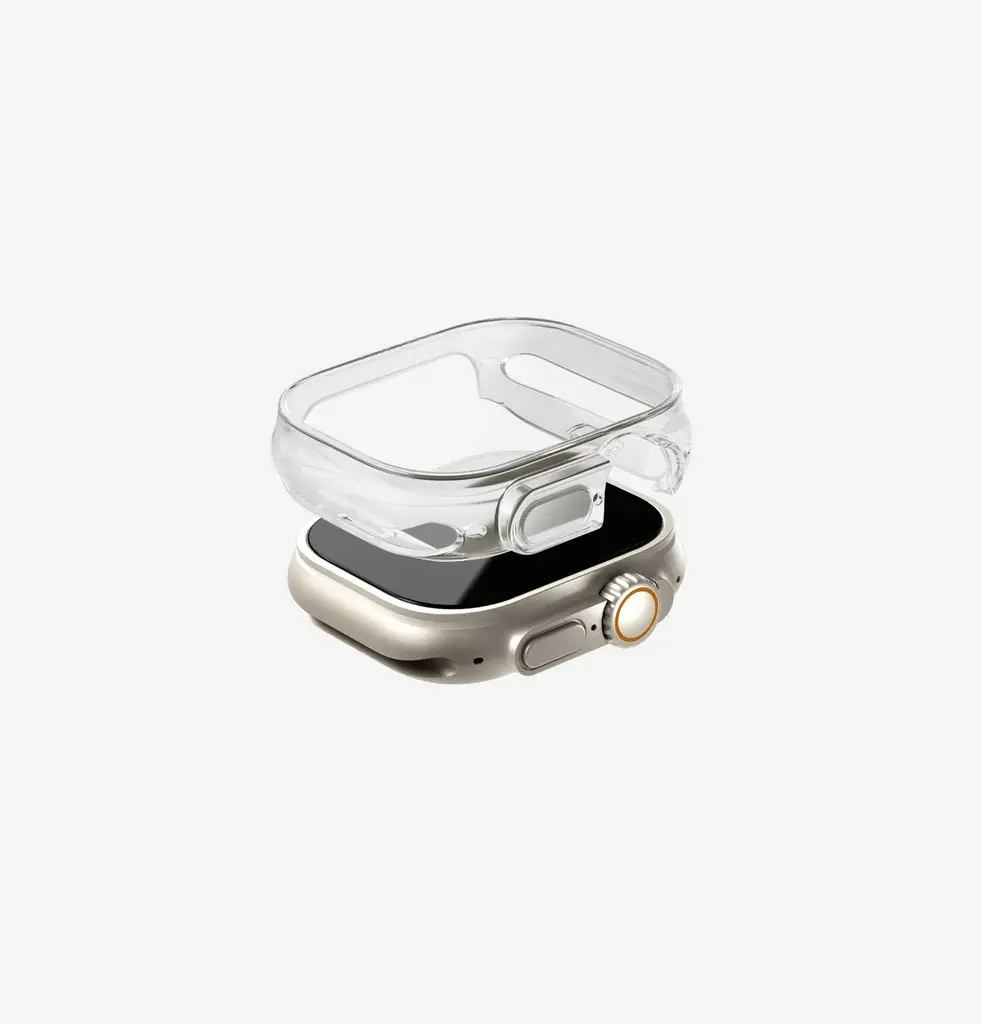 Uniq Hybrid Garde Case With Screen Protector for Apple Watch Ultra 49mm - Dove Clear 
