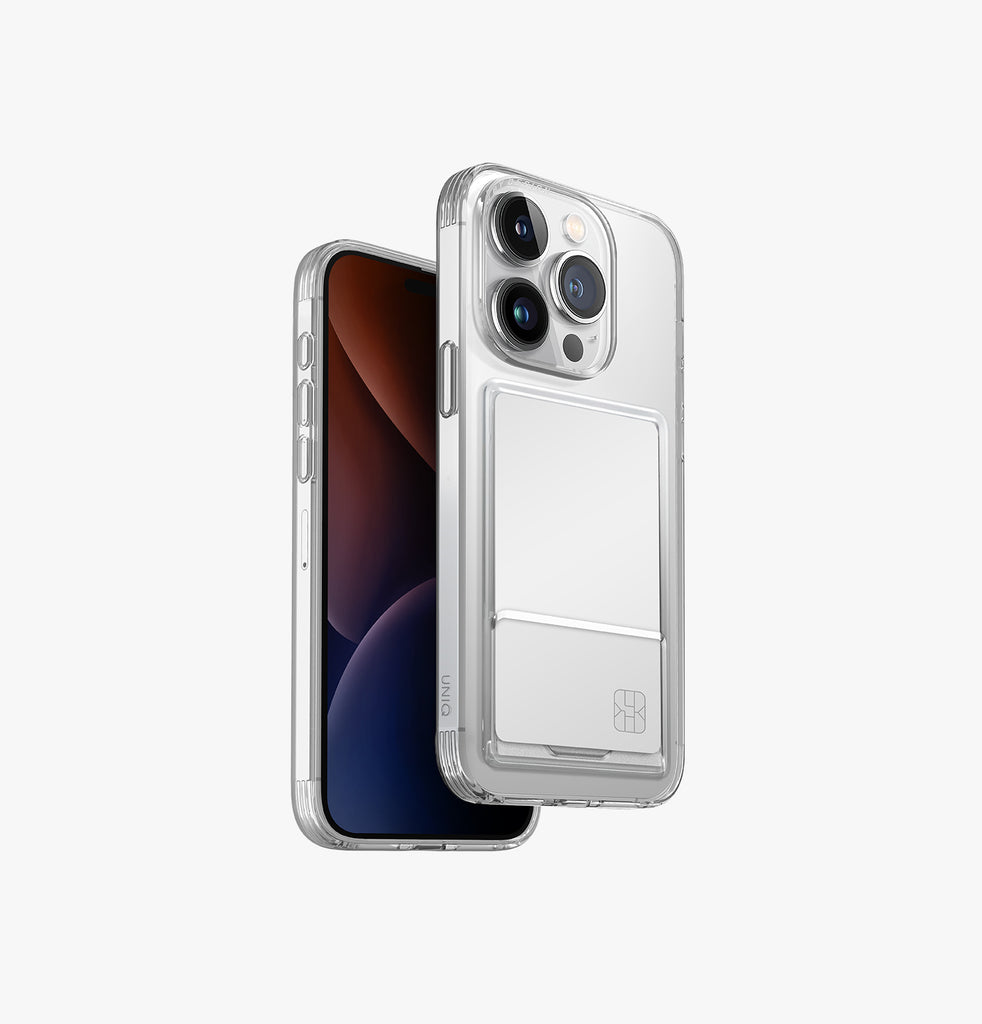 Uniq Hybrid Airfender Case for iPhone 15 Pro - Nude Transparent 