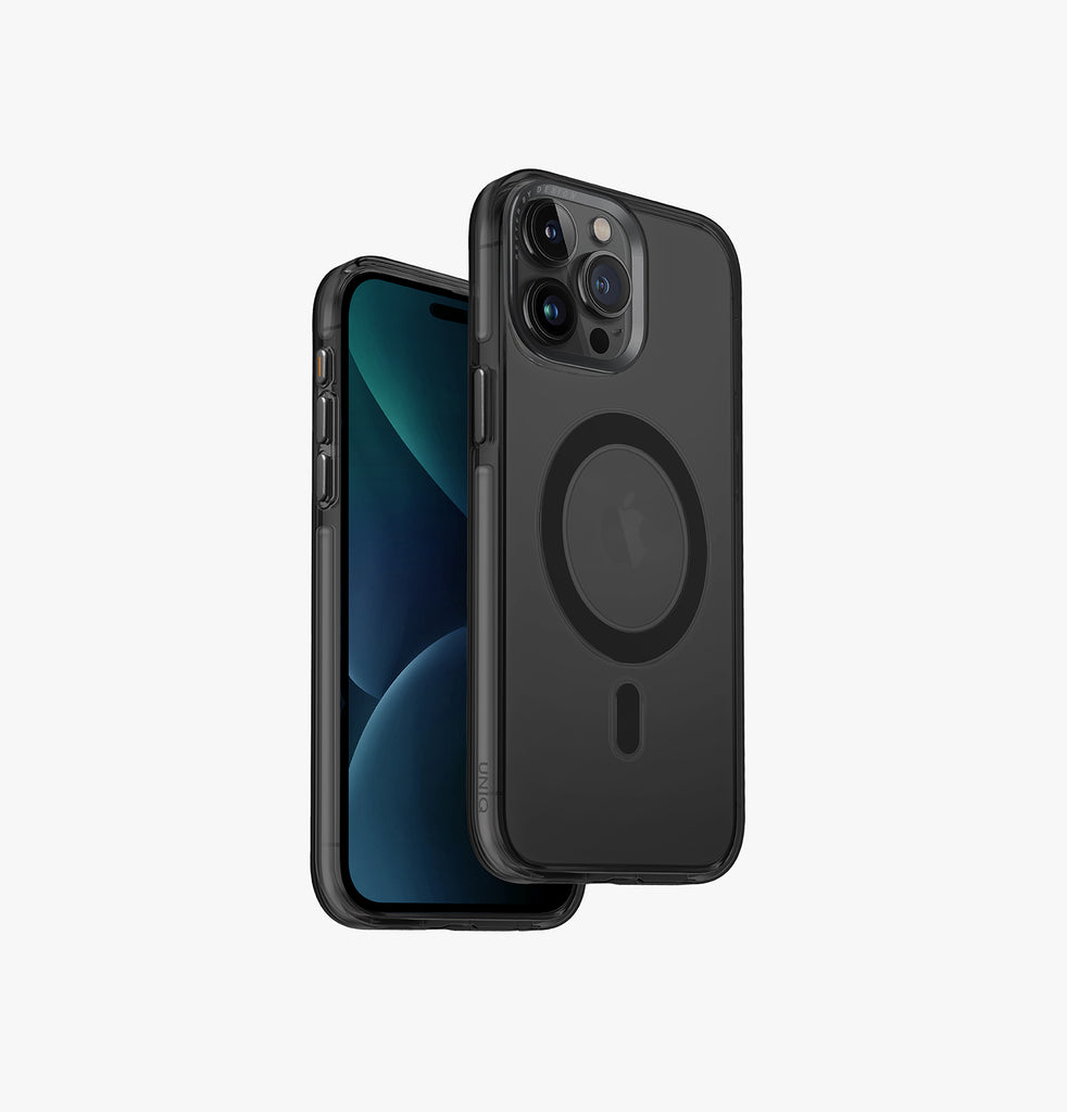 Uniq Hybrid Calio MagSafe Case for iPhone 15 Pro - Smoked Tinted Grey 