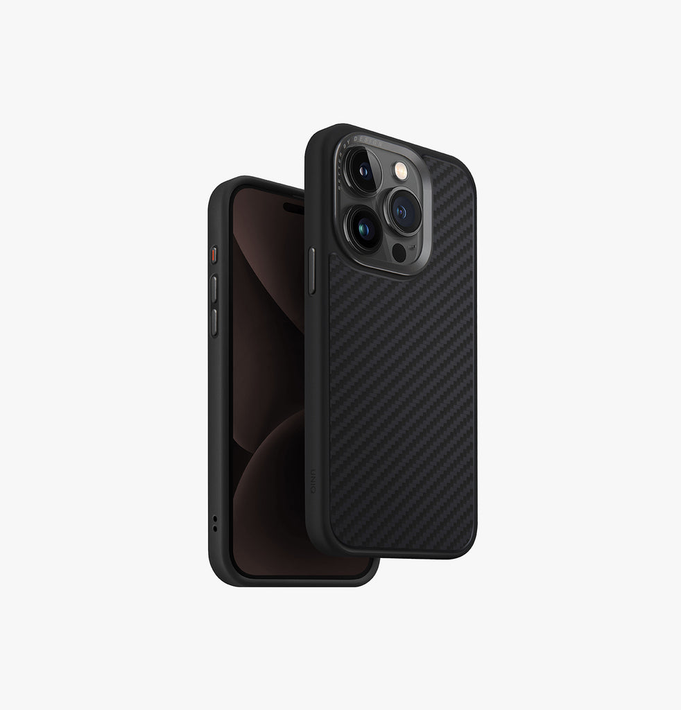Uniq Keva MagSafe Case for iPhone 15 Pro - Carbon Black 