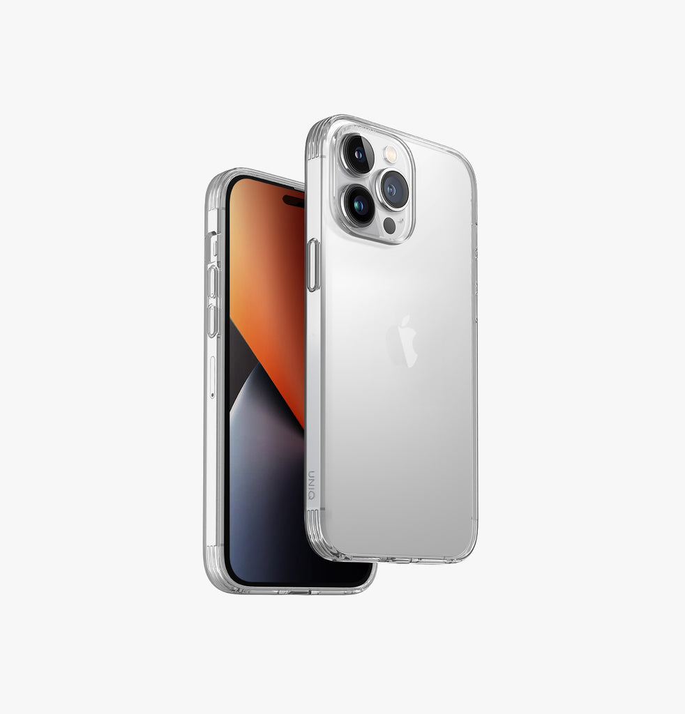 كفر UNIQ Hybrid Air Fender لآيفون 14 Pro Max – شفاف بيج