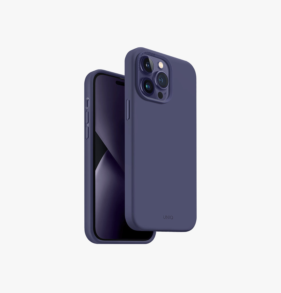 Uniq Hybrid Lino Case for iPhone 14 Pro Max - Fig Purple