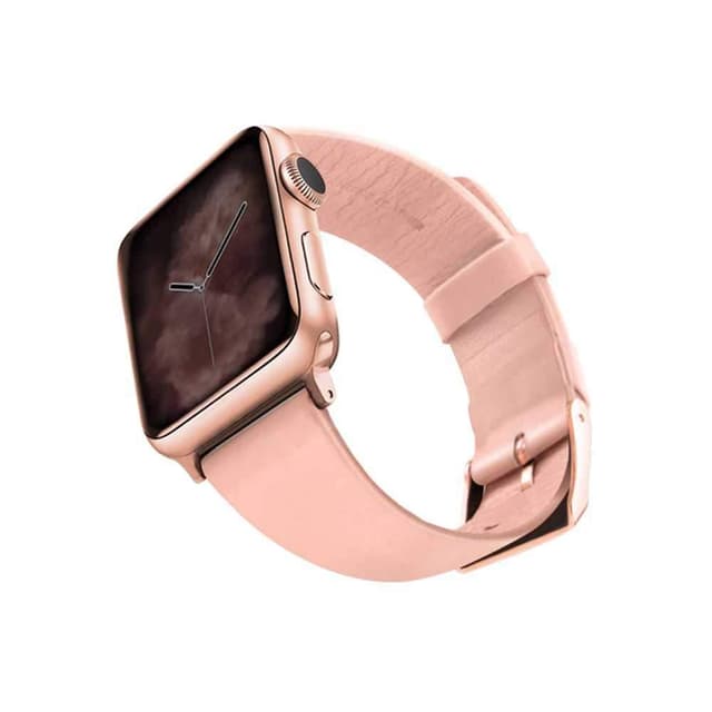 حزام جلد طبيعي Viva Madrid لـ Apple Watch 42mm/44mm - وردي/Rose Gold