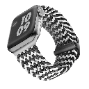 حزام Viva Madrid Crisben لـ Apple Watch 42/44MM - أسود وأبيض بوليستر