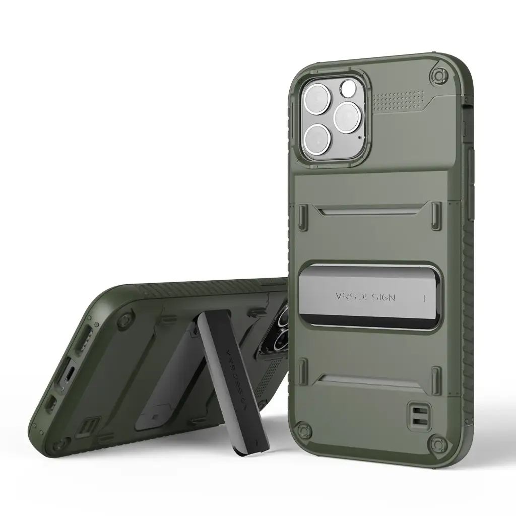 VRS DESING CASE & STAND FOR IPHONE 12 PRO 6.1 GREEN