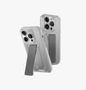 Uniq Hybrid Heldro Mount With Stand Case for iPhone 15 Pro - Lucent Clear 