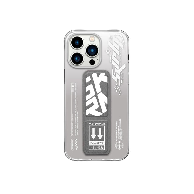 SkinArma Cosmo Grip-Stand Case for iPhone 15 Pro - Grey 