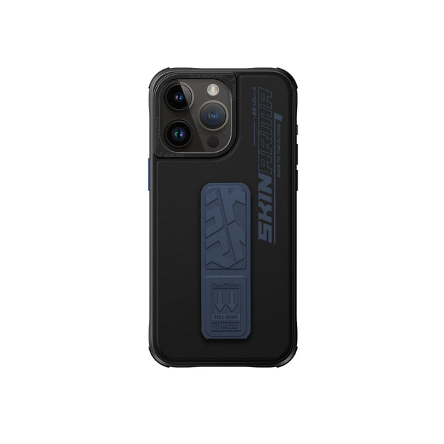 SkinArma Slate Grip-Stand Case for iPhone 15 Pro Max - Blue 