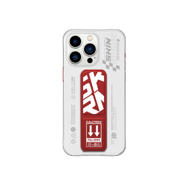 SkinArma Apex Grip-Stand Case for iPhone 15 Pro - Red 