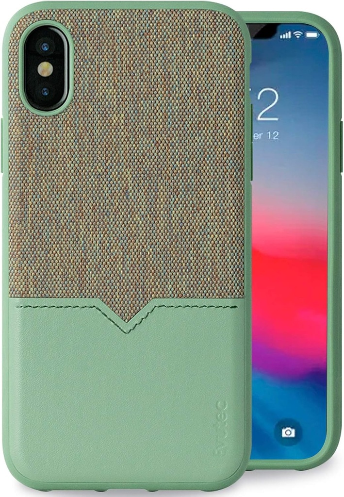كفر Evutec مع ماسك مغناطيسي لفتحة المكيف لـ iPhone X - Sage