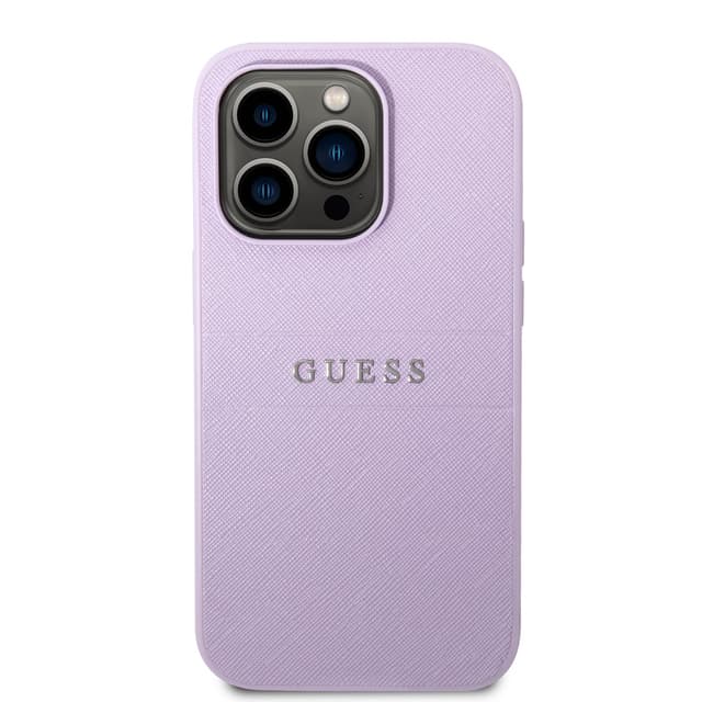 Guess PU Saffiano Hard Case for iPhone 14 Pro Max (6.7") - Purple