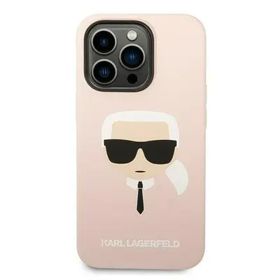 Karl Lagerfeld Magsafe Silicone Karl`s HeadHard for iPhone 14 Pro 6.1 Light Pink