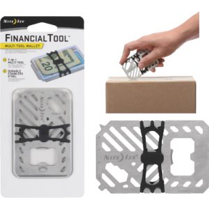 NITE IZE FINANCIAL TOOL MULTI TOOL WALLET SILVER 