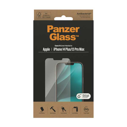 PanzerGlass iPhone 14 Plus / 13 Pro Max 6.7'' Clear Anti-Bacterial