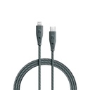 Ravpower Nylon Braided Type-C to Lightning Cable 0.3M - Green