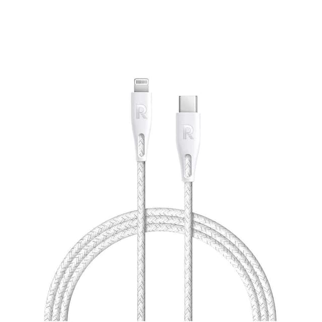 Ravpower Nylon Braided Type-C to Lightning Cable 0.3M - White