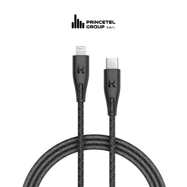 Ravpower Nylon Braided Type-C to Lightning Cable 1.2M - Black