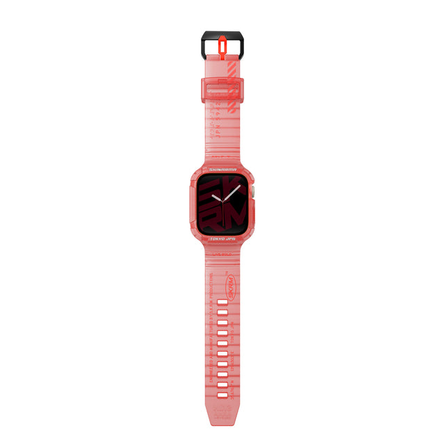 SkinArma Saido 2-In-1 Apple Watch Strap + Case 45/44 mm - red