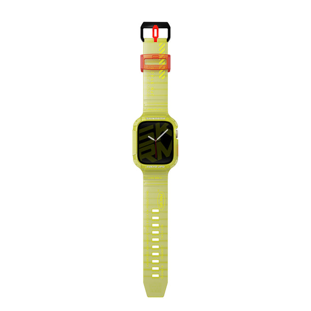 سير مع كفر 2 في 1 SKINARMA Saido لساعة Apple Watch مقاس 45/44 ملم – أصفر