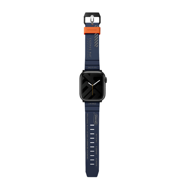 سير SKINARMA Shokku لساعة Apple Watch مقاس 42/44/45 ملم – أزرق