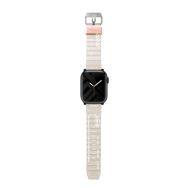 سير SKINARMA Shokku لساعة Apple Watch مقاس 45/44/42 ملم – بيج