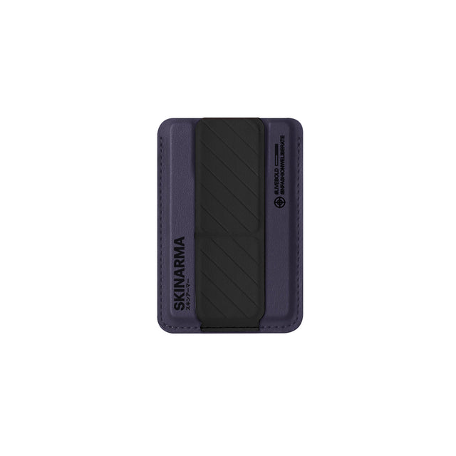 SkinArma Kado Mag-Charge Card Holder With Grip Stand - purple / black