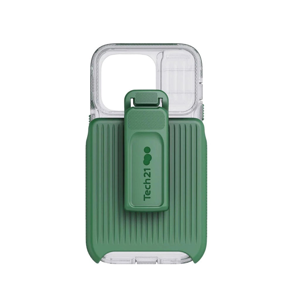 كفر Tech21 EvoMax MagSafe مع حامل حزام لـ iPhone 14 Pro - Frosted Green