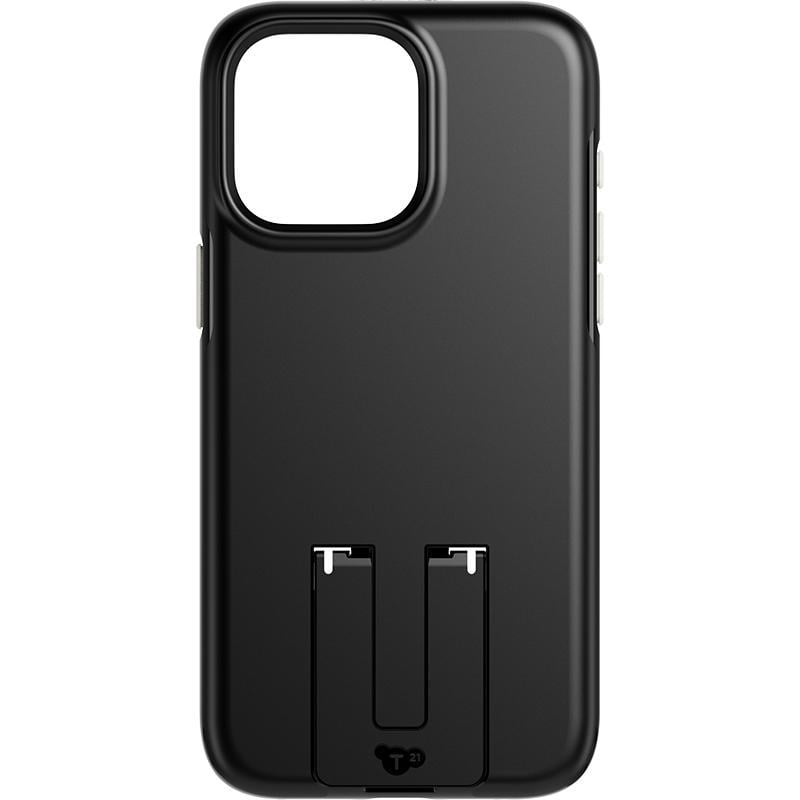 Tech21 Evo Crystal MagSafe Case With Kick Stand for iPhone 15 Pro Max - Obsidian Black