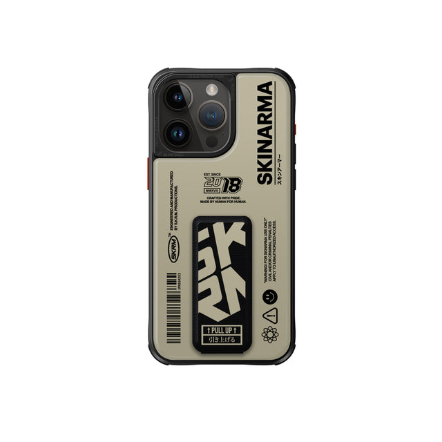 SkinArma Spunk MagSafe + Grip-Stand Case for iPhone 15 Pro - Ivory