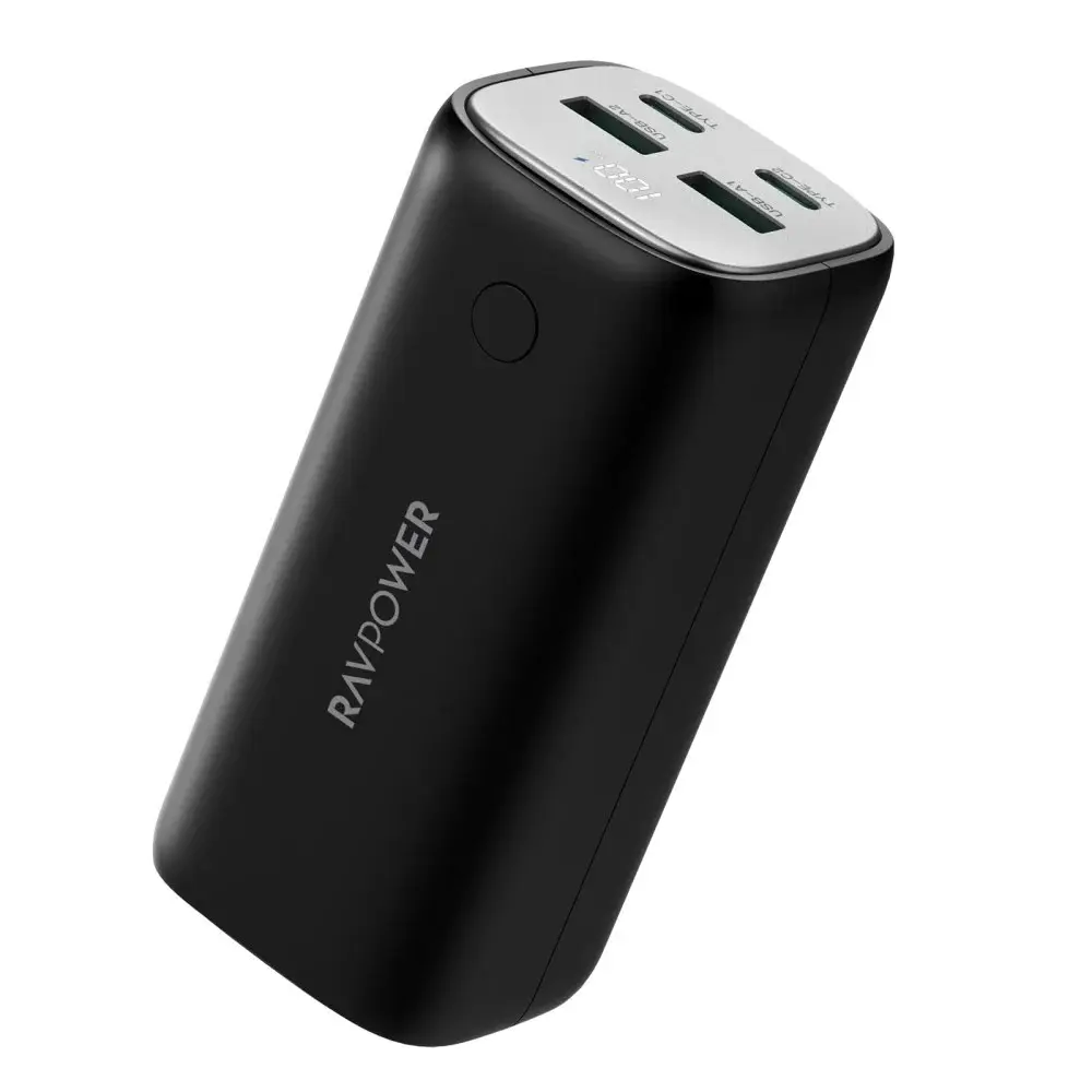 RAV RP-PB208Pro 20000mAh GaN PD65W 4-Port Black