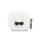 كفر Karl Lagerfeld Silicone Choupette لـ AirPods 3 - أبيض KLACA3SILCHWH