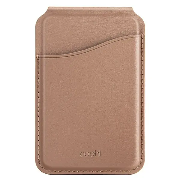 Uniq Coehl Esme Magnetic Snap-on Stand Card Holder and Mirror for iPhone - Dusty Nude