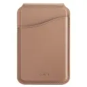 Uniq Coehl Esme Magnetic Snap-on Stand Card Holder and Mirror for iPhone - Dusty Nude