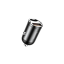 شاحن سيارة Baseus Tiny Star Mini سريع بمنفذ USB بقوة 30 واط – رمادي