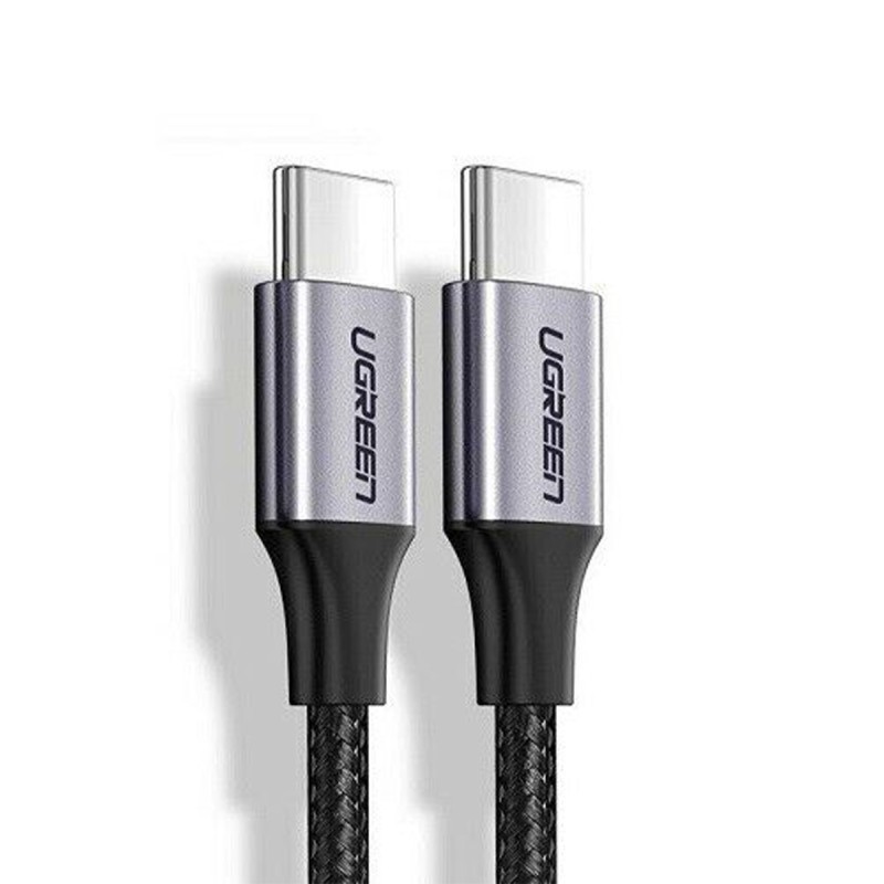 UGREEN USB 2.0 C M/M Round Cable Nickel Plating Aluminum Shell 1m (Gray Black)US261