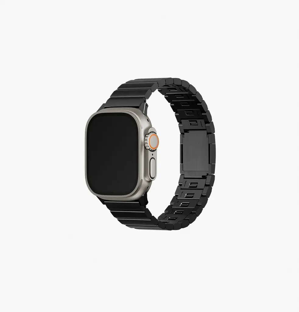 Uniq Strova Stainless Steel Band for Apple Watch 49/45/44mm - Midnight Black