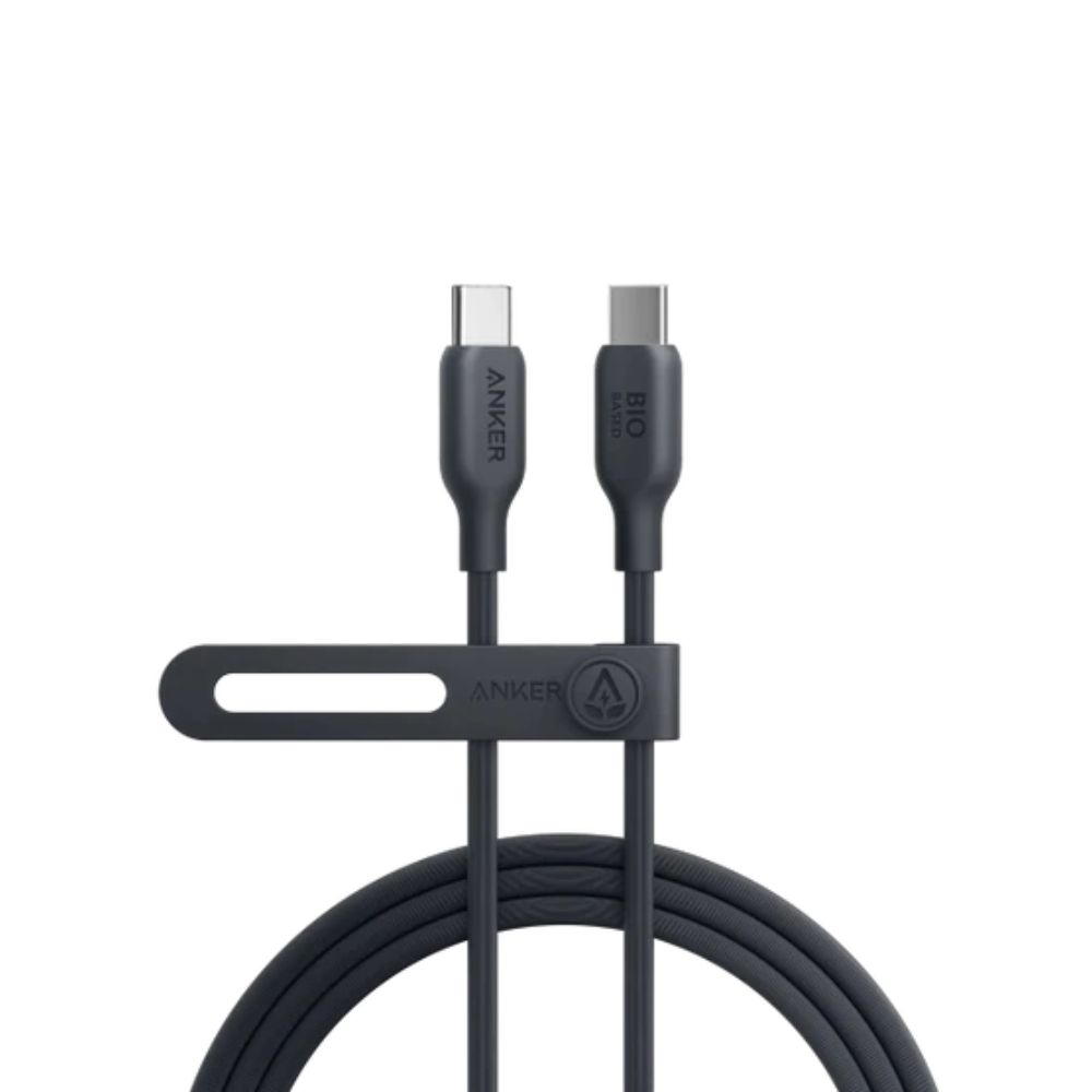 كيبل Anker 543 من USB-C إلى USB-C بقوة 100W (بايو نايلون) (0.9 متر) أسود